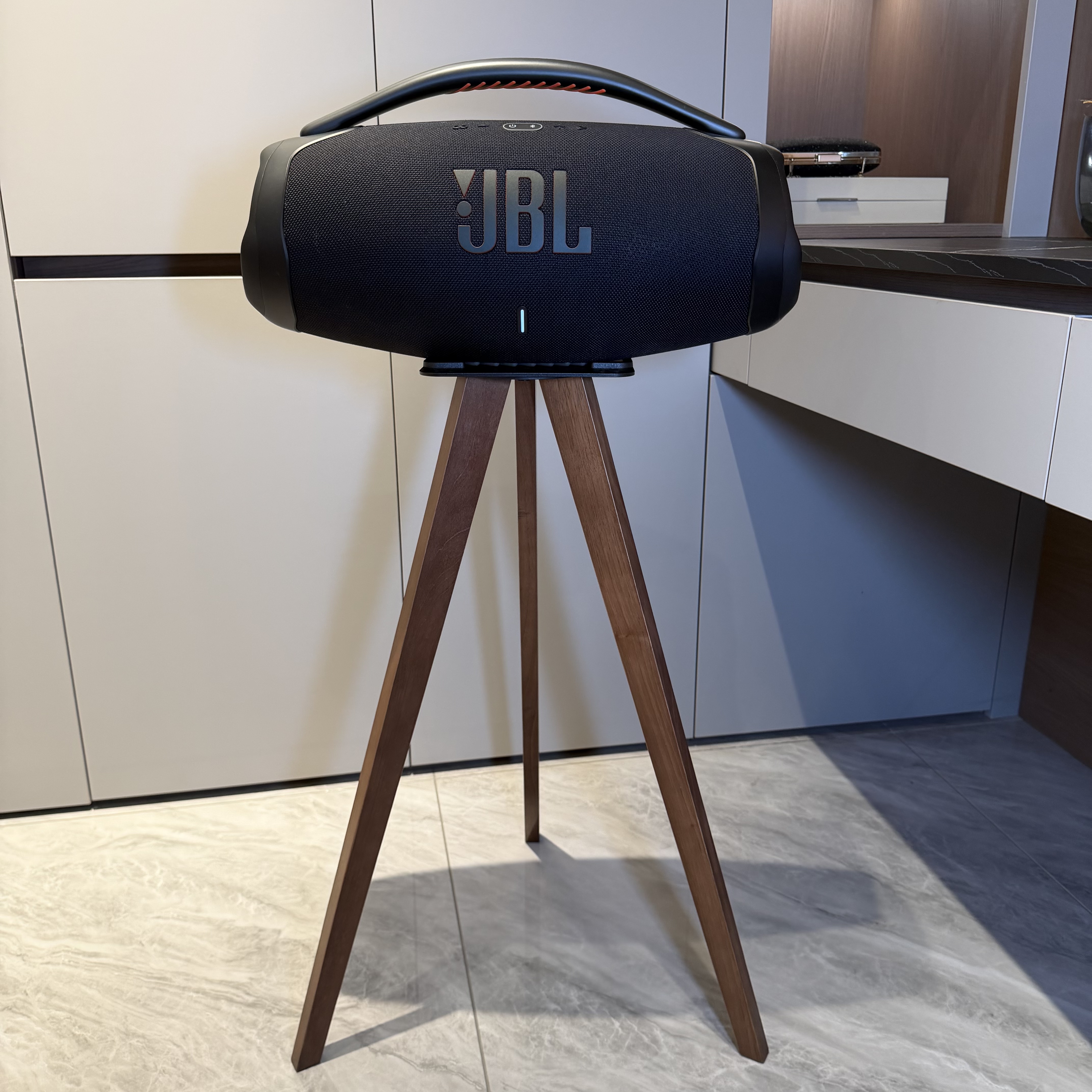 适用于JBL BOOMBOX2/3代核桃木金属托盘音箱底座音乐战神4支架
