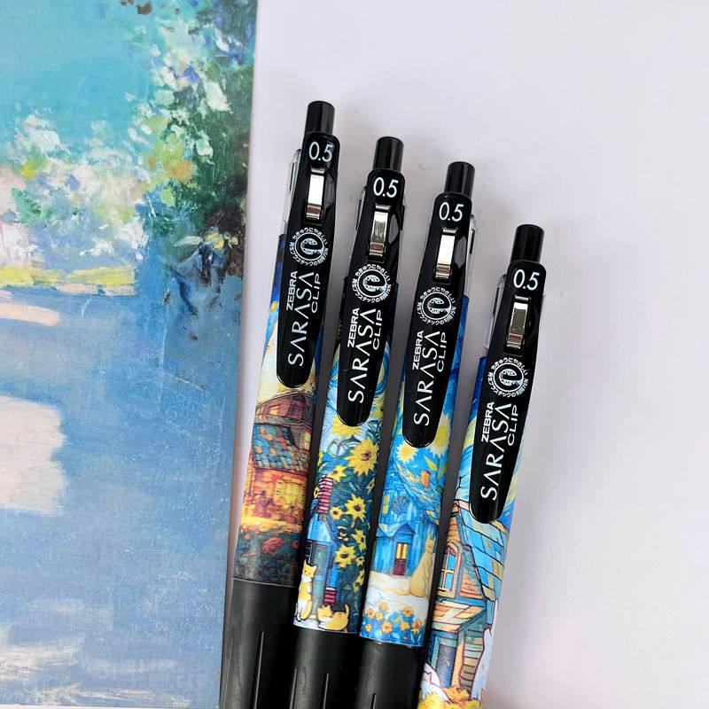 日本斑马zebra第四代梵高限定笔DIY中性笔JJ15速干黑色笔芯限量款