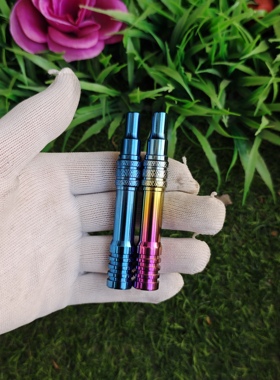 钛合金tc4阳极氧化蓝色彩色老式安全剃须刀手柄小款内m5螺纹通用