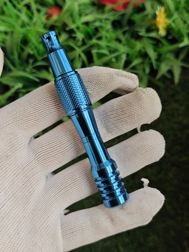 新出大款钛合金阳极氧化蓝色男士老式安全剃须刀手内螺纹m5通用