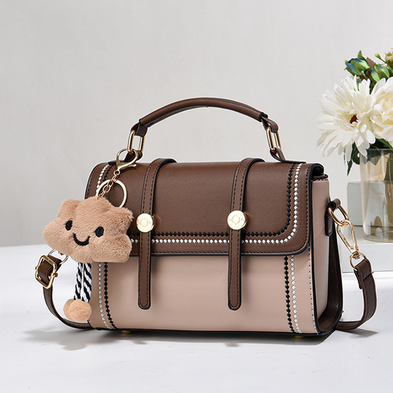 软皮邮差包包学院风女生剑桥包复古日系迷你学生单肩斜挎手提女包