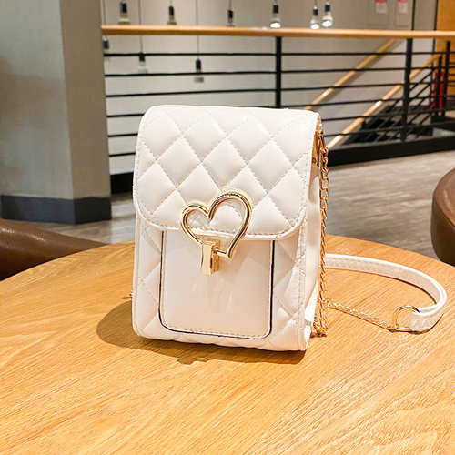 小香风菱格链条小包包百搭手机包