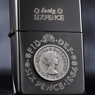 【zippo月亮与六便士】打火机官方原装正品黑冰贴章520送男友礼物