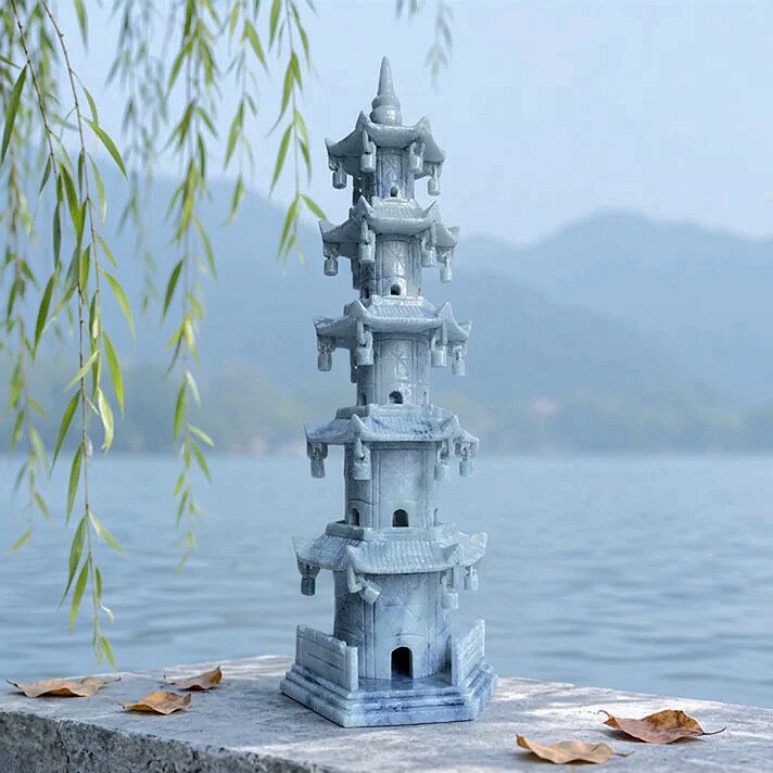珍品翡翠玉雕中式文昌塔客厅书房办公桌礼品镇宅助文昌精品大号