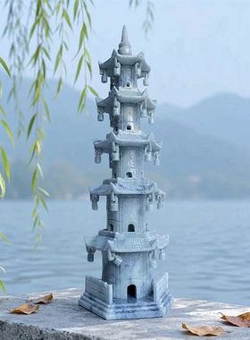 翡翠玉雕中式文昌塔镇宅摆件