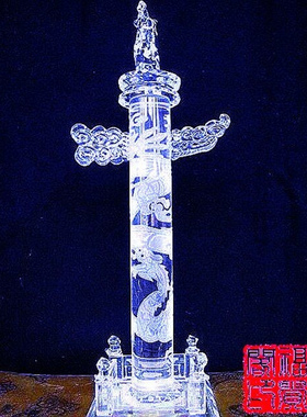 摆件客厅华表水晶镇宅古典