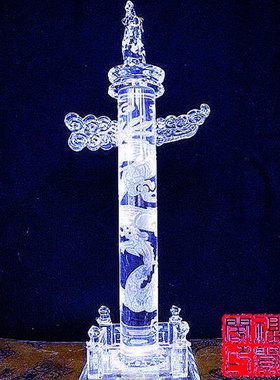 摆件客厅华表水晶镇宅古典