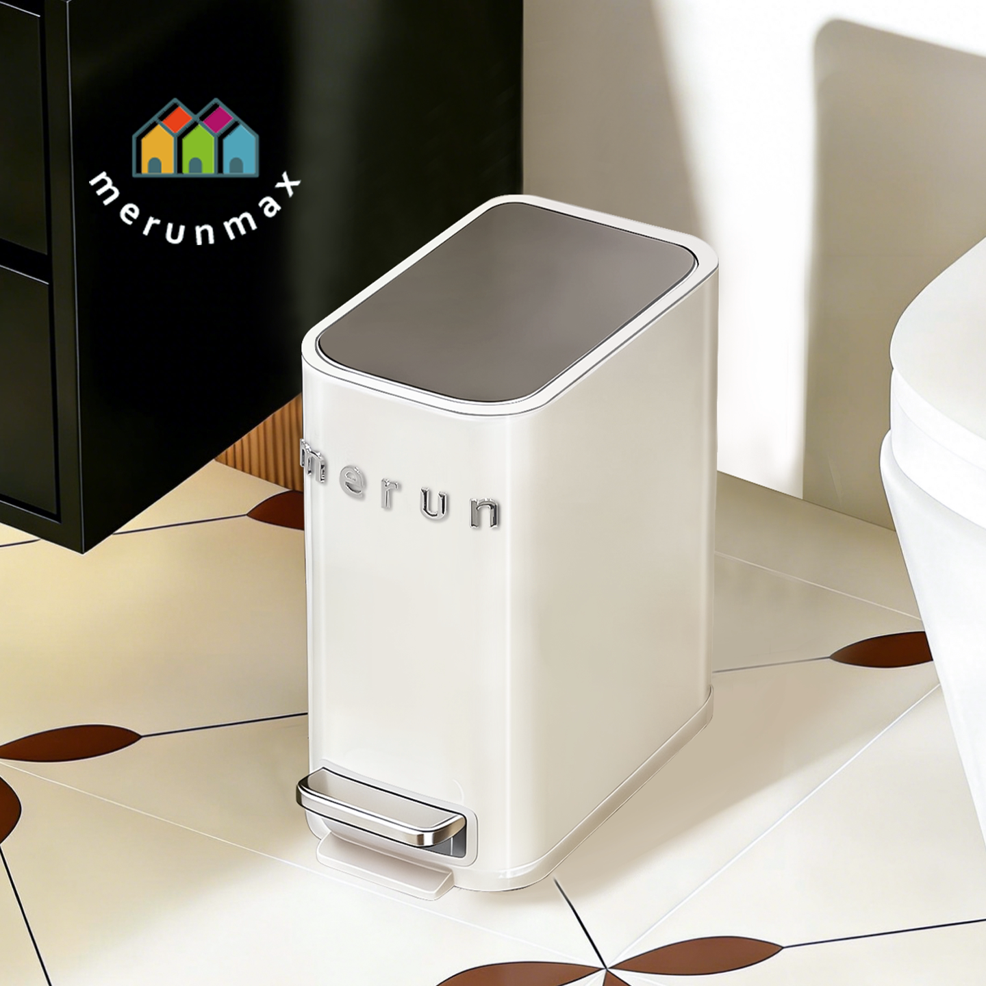 英国轻奢不锈钢垃圾桶家用客厅卫生间厕所带盖奶油风2026新款高档