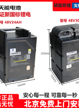 天能锂电池48v25/30ah新国标雅迪爱玛九号台铃新能安48v24AH锂电