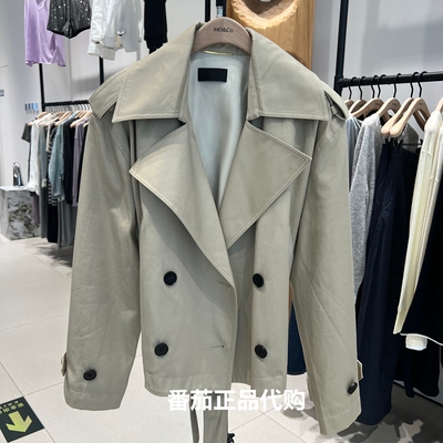 MOCO专柜正品MBE3TRC007-2899现货上新2025秋款卡其色短款风衣