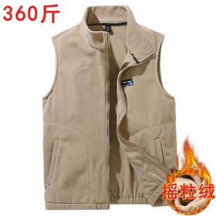 350斤300胖子背心大码男马夹秋冬季摇粒绒马甲男加肥加大坎肩外套
