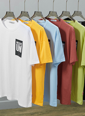 350斤165胸围160特体加肥加大男装外贸宽松纯棉T恤男大码短袖夏季