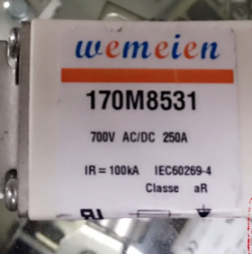 正品长沙170M8531熔断器100a陶瓷保险丝直流快速熔体巴斯曼700V