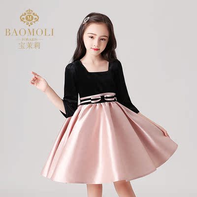 女童演出服儿童礼服庆典礼服钢琴表演服走秀摄影服装2023年夏新款