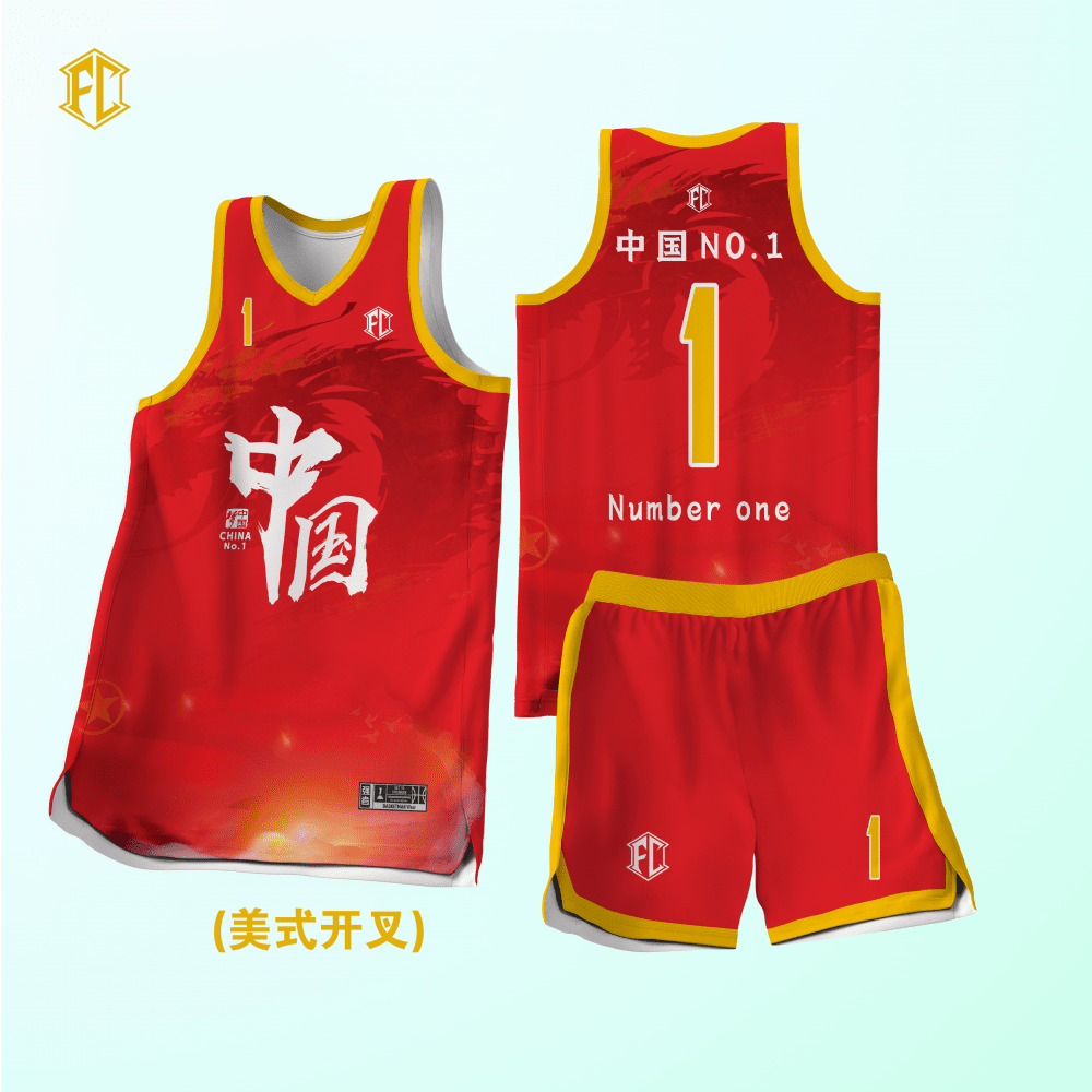 美式篮球服套装全身数码印球衣