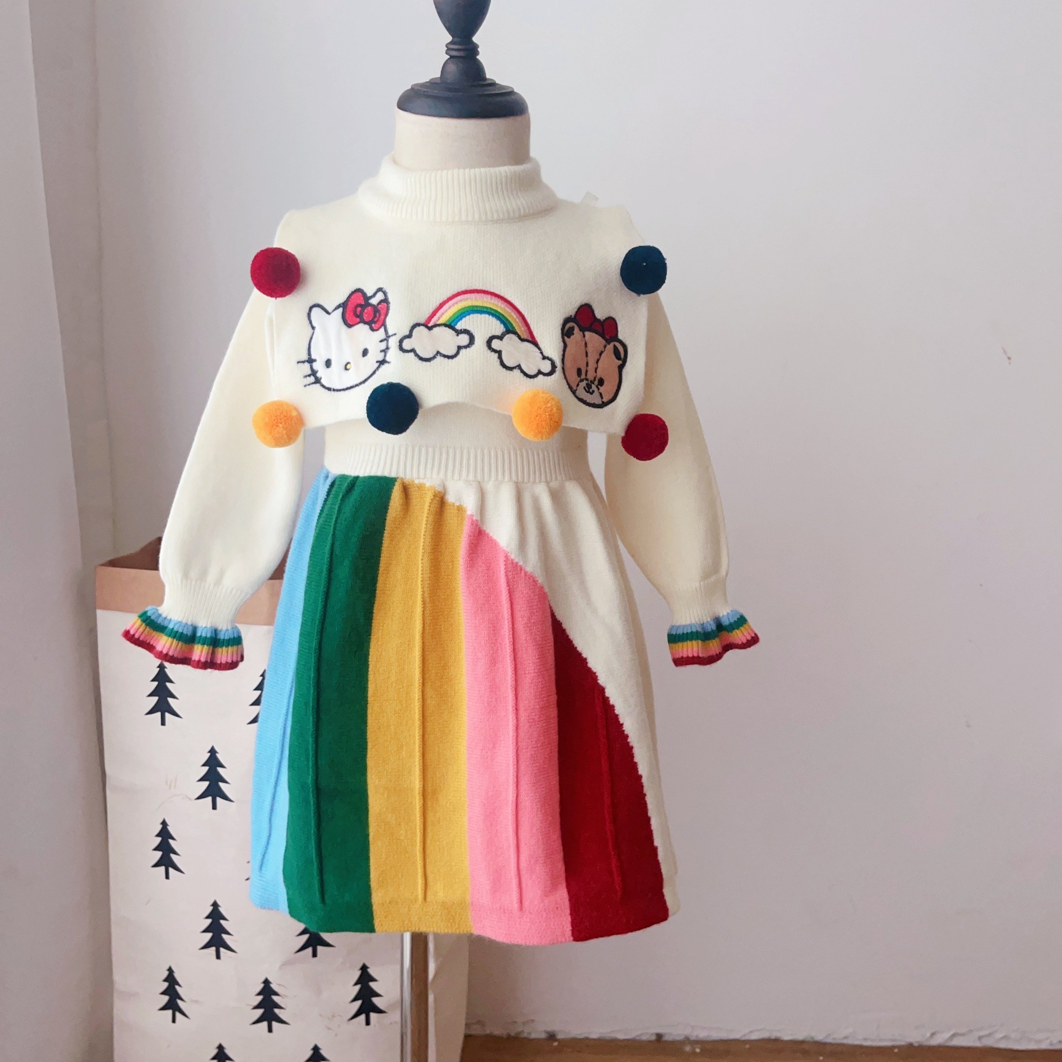 女童连衣裙2025新款秋冬装儿童女宝宝KT公主裙子冬季童装毛衣裙,童装/婴儿装/亲子装,连衣裙,淘宝优惠券,粉丝福利购,淘宝优惠卷