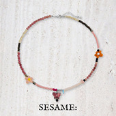 「新年礼物」蝴蝶吊坠多巴胺彩色陶瓷粉玛瑙手工串珠项链可爱女