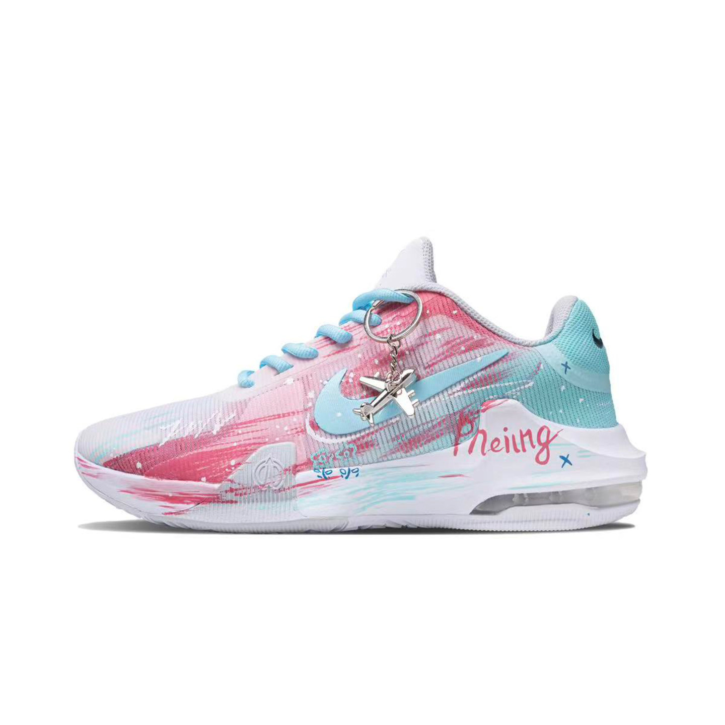 【定制球鞋】NIKE耐克 AIR MAX IMPACT 时尚手绘喷墨男减震跑步鞋