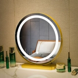 Интеллектуальная световая роскошная рабочая стола светодиодные светодиодные макияж зеркал спальня Простая начинка Студенты могут вращаться и зеркало макияжа