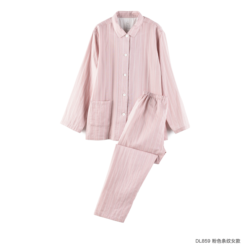 无印日式良品无侧缝条纹双层纱