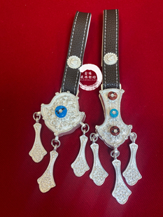 藏族新款藏式饰品挂件服装藏袍配饰舞蹈钱包铜合金腰链民族腰间