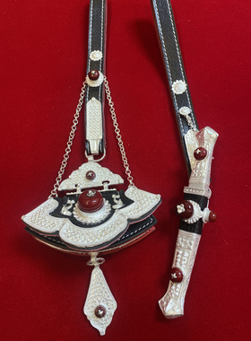 藏韵藏式2025藏族铜合金新款钱包挂饰挂件腰链舞蹈银色配饰腰间