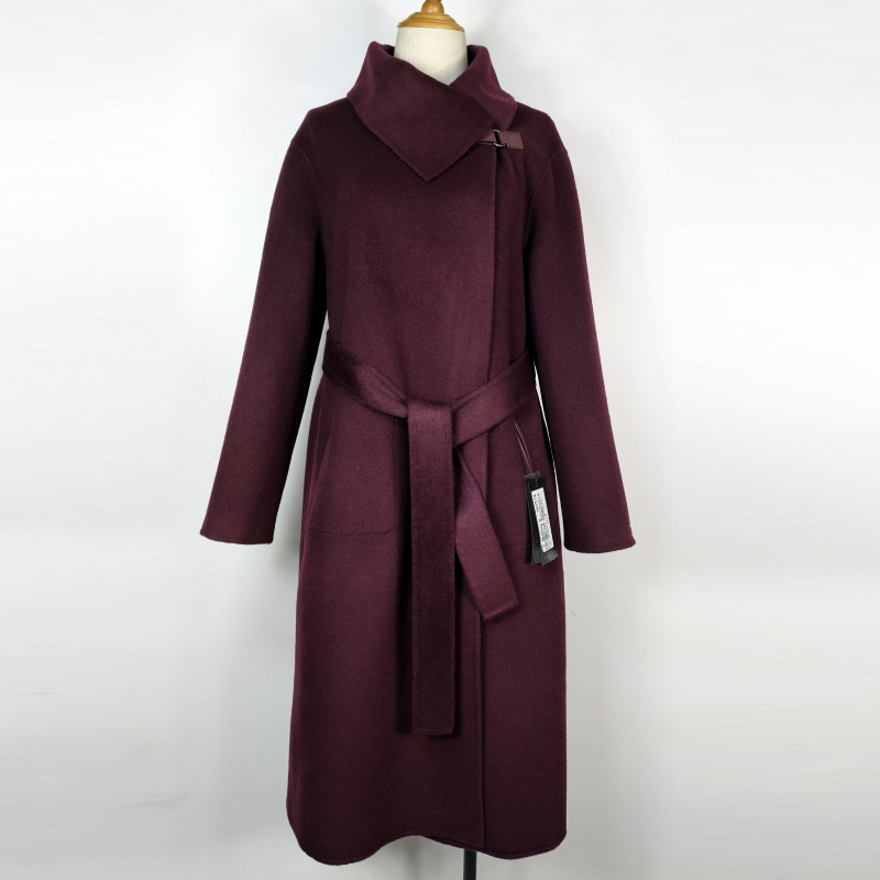 绵羊毛双面8%山羊绒大衣3QR