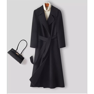 2700 2023秋冬赫本风高端显瘦绵羊毛双面羊绒大衣毛呢外套3QR 新款