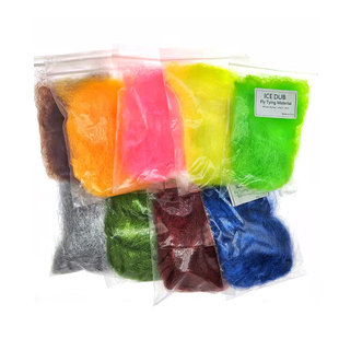 长冰丝纤维   ICE Wing 冰丝小鱼疯狂查理冰丝虾躯体绑制材料