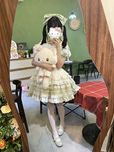 全新现货紫瑟气泡水玩偶猫毛绒玩偶包Lolita双肩背包可爱少女手提