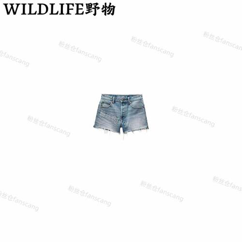 WILDLIFE｜大王字母破洞牛仔短裤C-001M7432