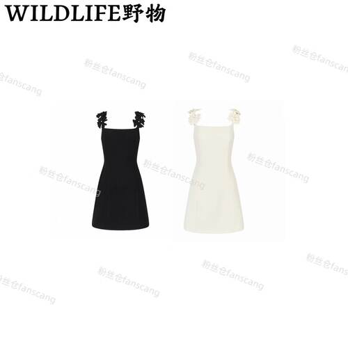 WILDLIFE｜A字显瘦手工花朵吊带连衣裙C-001M7611