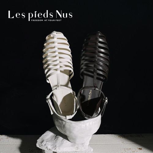 LesPiedsNus笼式编织罗马凉鞋