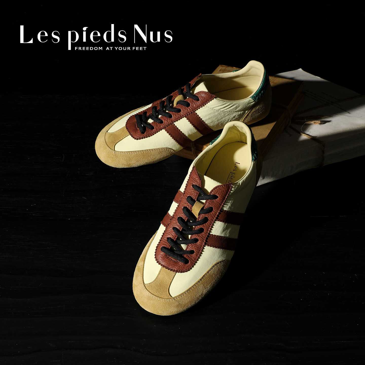 Les Pieds Nus 秘鲁棕酪_美式复古拼色 休闲舒适系带德训鞋女平底,女鞋,德训鞋,淘宝优惠券,粉丝福利购,淘宝优惠卷
