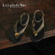 老钱风极简金属扣人字夹脚绑带凉鞋 Les 设计师夏季 新款 Pieds Nus
