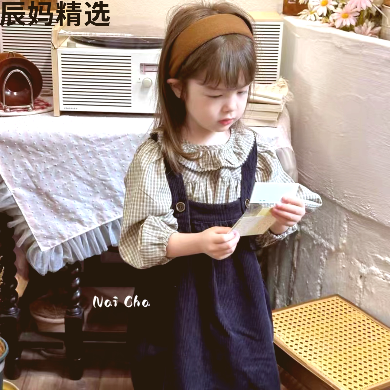 女童背带裙套装洋气2026春季连衣裙