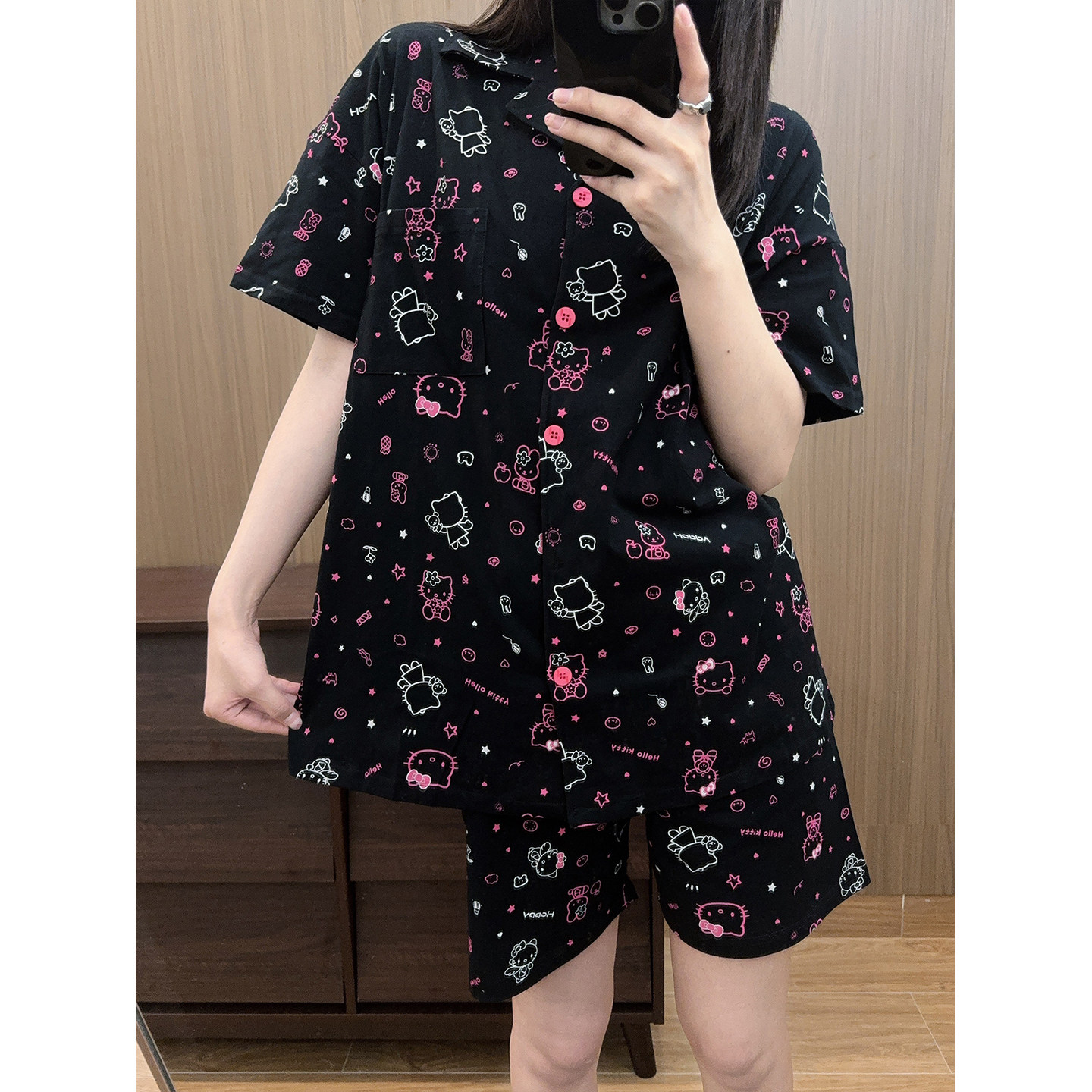 韩系卡通凯蒂猫睡衣女士