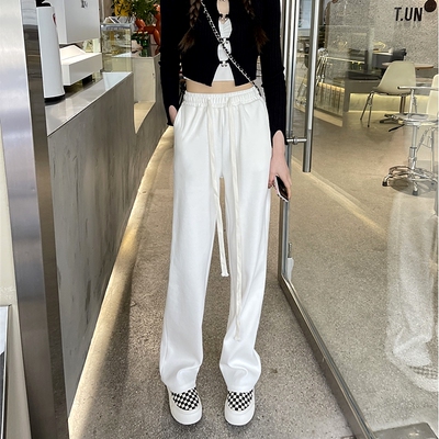 中高腰休闲JUEN11长裤垂感阔腿裤