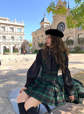 【现货】EAU DE MER 珍珠蝴蝶结系带秋冬百搭韩系宽松黑色衬衫