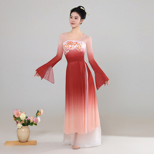 古典舞蹈服女飘逸汉唐舞蹈演出服