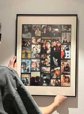 相框婚纱写真照片打印挂墙定制diy洗照片情侣宫格展示高级感礼物