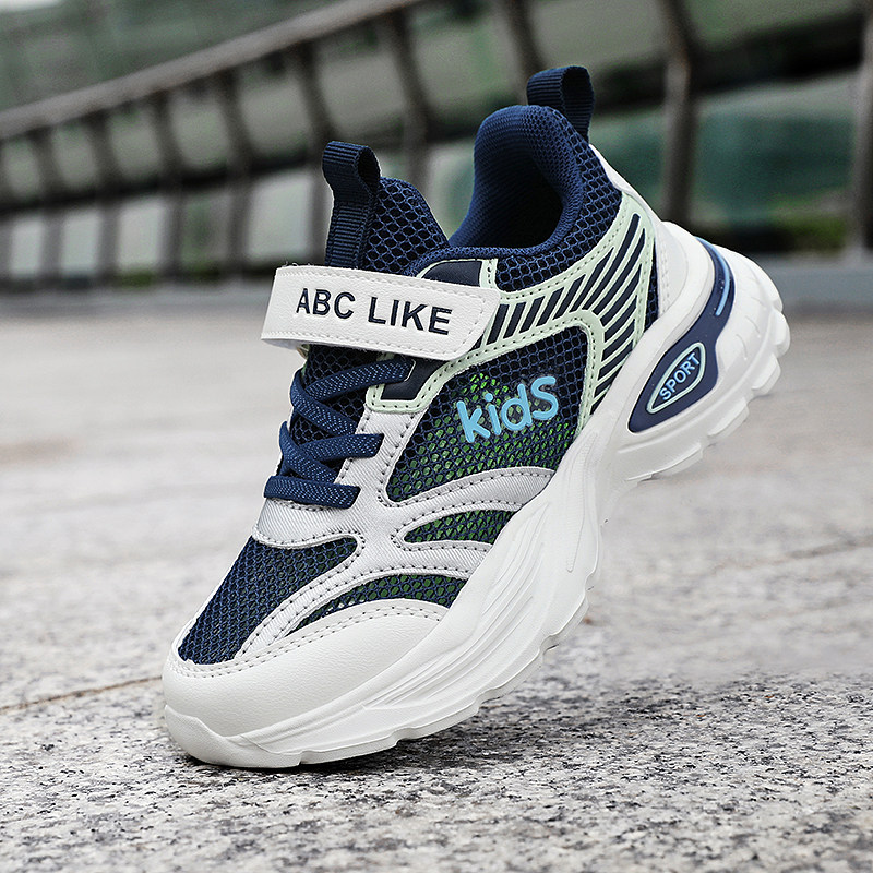 ABC男童鞋夏季单层透网鞋中大童大网眼鞋子青少年轻便跑步运动鞋