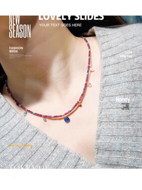 天然紫牙乌石榴石玫红色方糖项链女款新中式锁骨链多巴胺串珠颈链