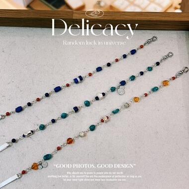 天然玉石重工绕线手链925银