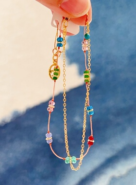 法式复古多宝石榴坦桑石手链