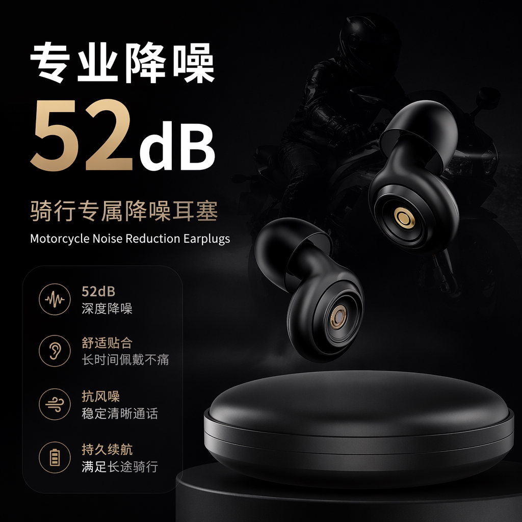 摩托车降噪耳塞骑行降风噪防风隔音专用不伤耳赛车超强静音防噪音