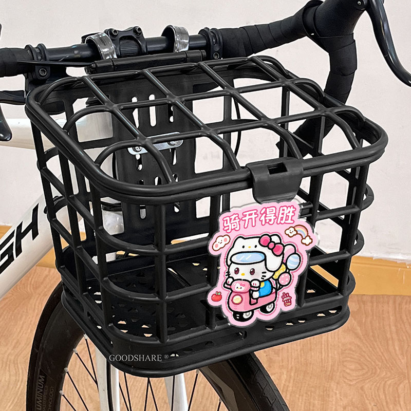 自行车前置镂空车筐可爱KT猫