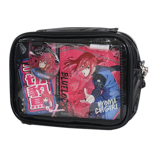 蓝果单肩斜挎痛包小食量谷子大容量痛笔袋吧唧多功能小众原创二次元DIY卡片徽章收纳包日常通勤女学生百搭款