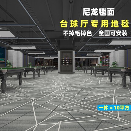 台球厅地毯商用满铺印花酒店走廊电影院礼堂桌球室隔音阻燃可定制