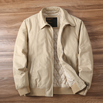 冬秋商务休闲夹棉翻领夹克外套男美式复古加厚工装水洗纯棉上衣男